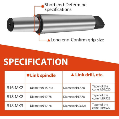 Schnellspannbohrfutter 1-16mm mit MK2 Kegeldorn für Bohrmaschinen