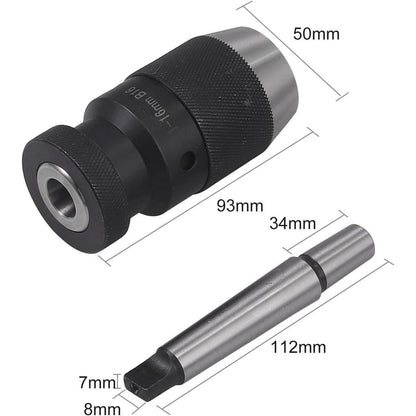 Schnellspannbohrfutter 1-16mm mit MK2 Kegeldorn für Bohrmaschinen