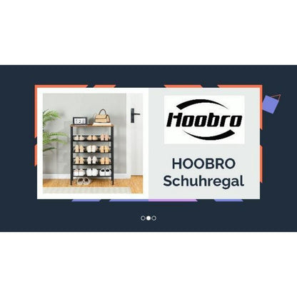 5-lagiges Schuhregal – Verstellbare Schuhablage, Industrie-Vintage