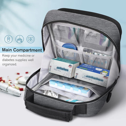 Medikamenten Tasche mit Insulin Kühltasche & Notfallkarte