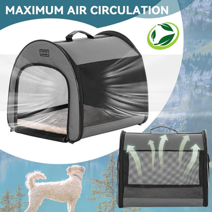 Faltbare Hundebox grau – Tragbare Schlafbox für kleine Hunde & Katzen