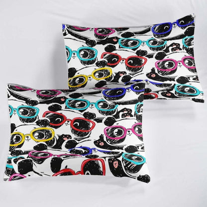Panda Bettwäsche Set 200x220cm mit 2 Kissenbezügen – Niedliches Tiermuster