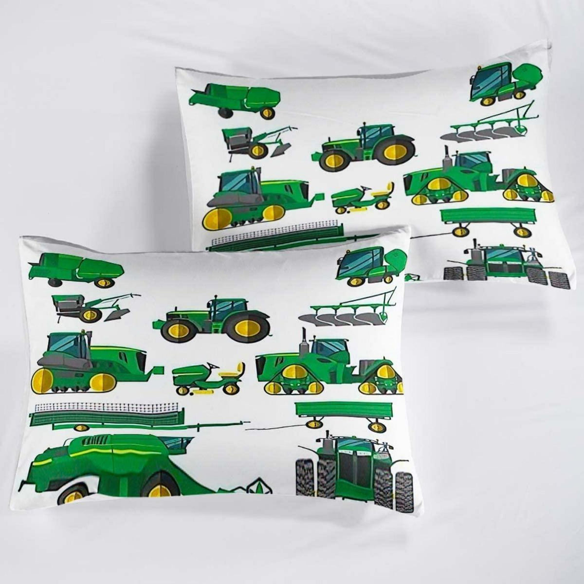 Grünes Bettwäsche-Set 200x200cm mit 2 Kissenbezügen 80x80cm