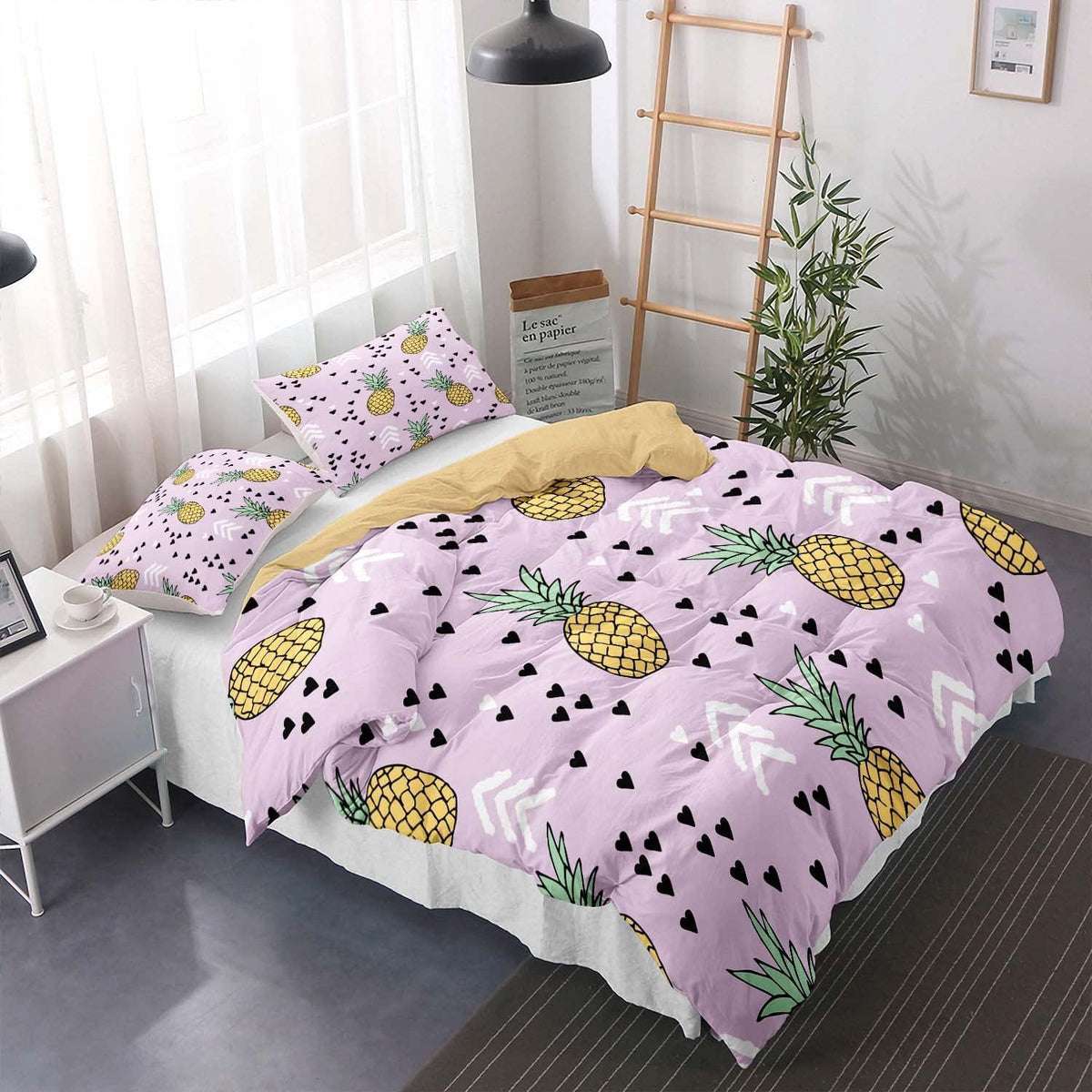 Ananas Bettwäsche Set 220x240cm - Tropisch & Ultraweich