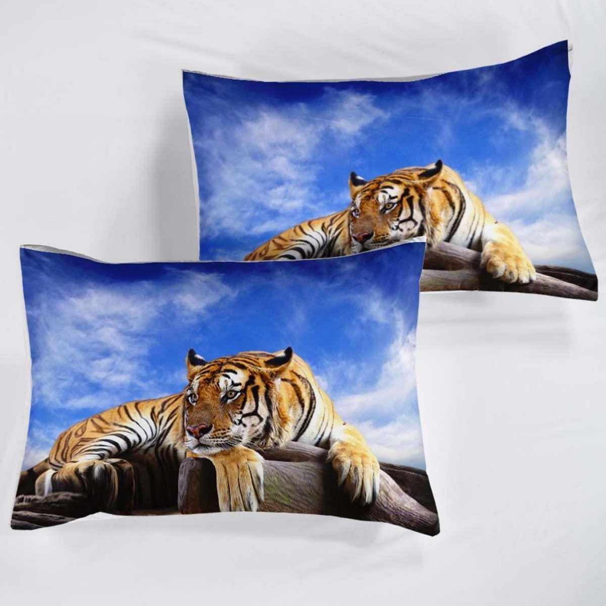 Tiger Druck Bettwäsche Set 200x220cm + 2 Kissenbezüge