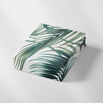 Grüne Blätter Bettwäsche Set 155x220cm & 80x80cm
