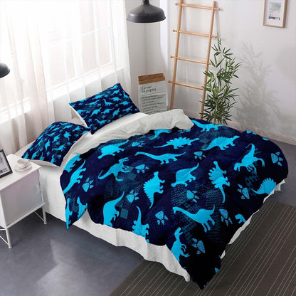 Kinder Bettwäsche Set Dino 200x200cm – Cartoon Dinosaurier