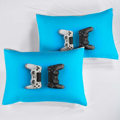 Gamer Bettwäsche Set 220x240cm – Gamepad Bettbezug für Kinder & Teenager
