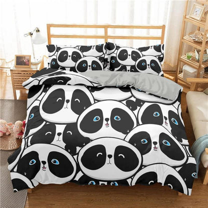 Panda Bettwäsche Set 200x200 cm – Niedliches Tier Motiv für Kinder