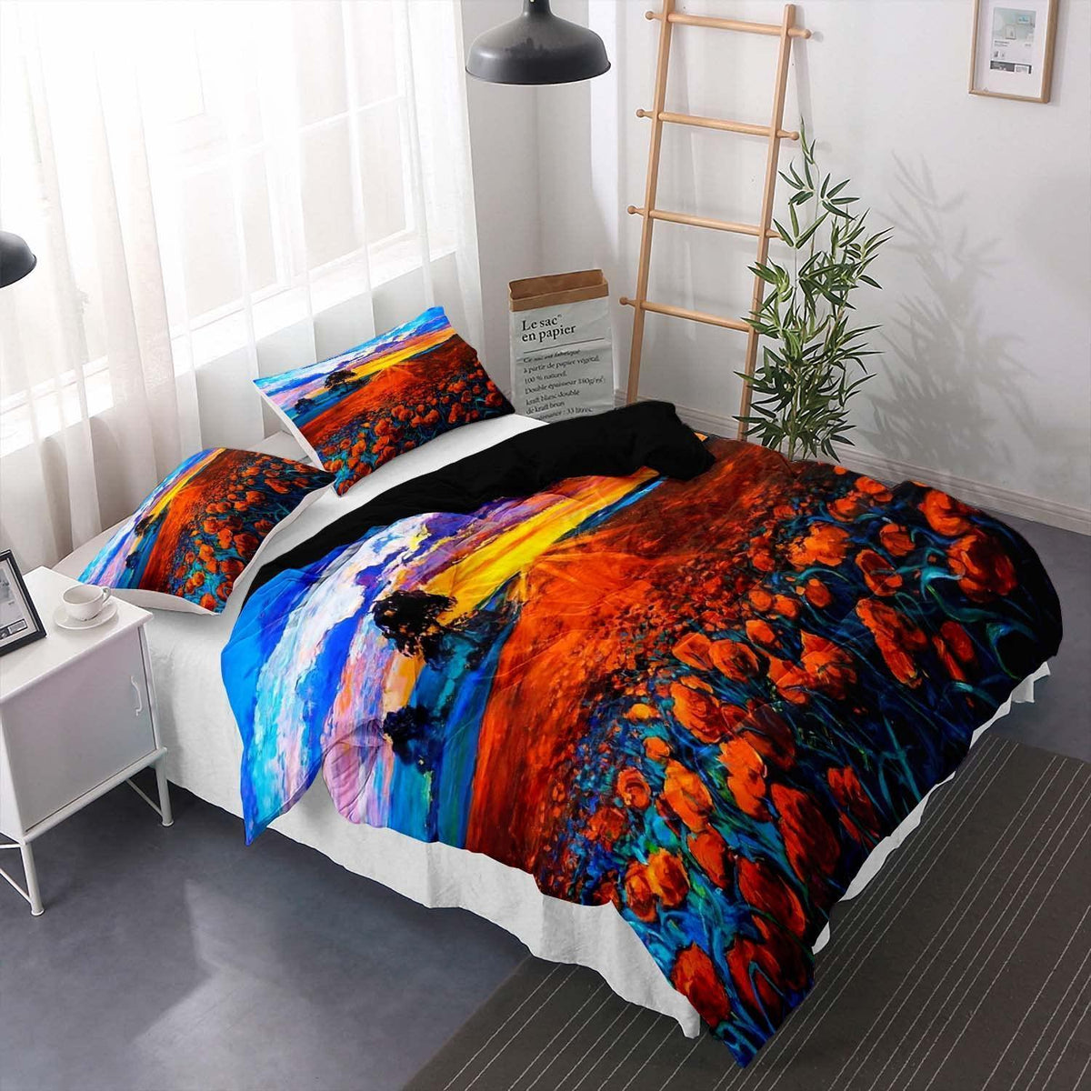Gelbe Sonnenblumen Bettwäsche Set 200x220cm + 2 Kissenbezüge