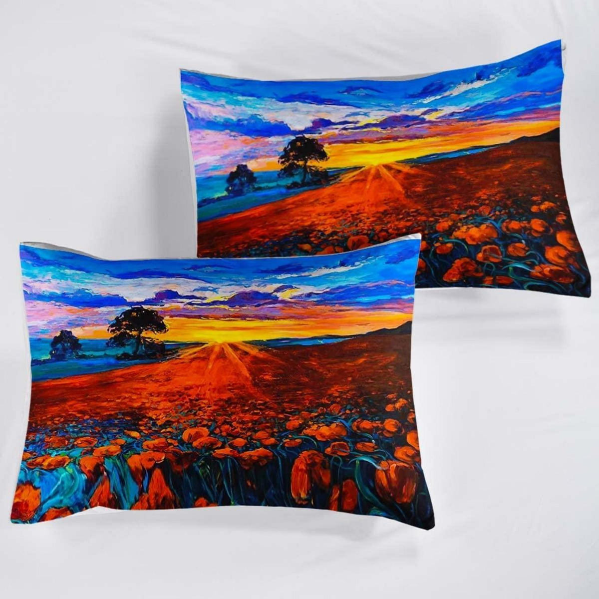 Gelbe Sonnenblumen Bettwäsche Set 200x220cm + 2 Kissenbezüge