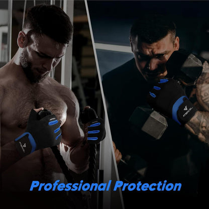 Fitness Handschuhe Trainings Crossfit Bodybuilding Blau XL