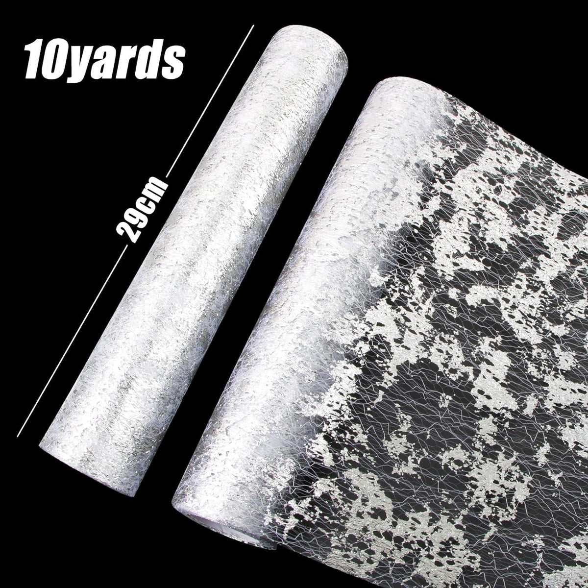Tischläufer Silber Glänzend 29cm x 9m Polyester für Hochzeit