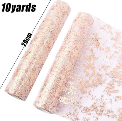 Tischläufer Roségold Glänzend 29cm x 9m Polyester für Partys