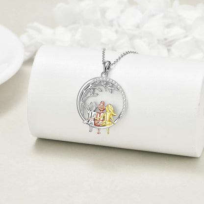 Schwestern Halskette "Always My Sister Forever My Friend" 925 Silber