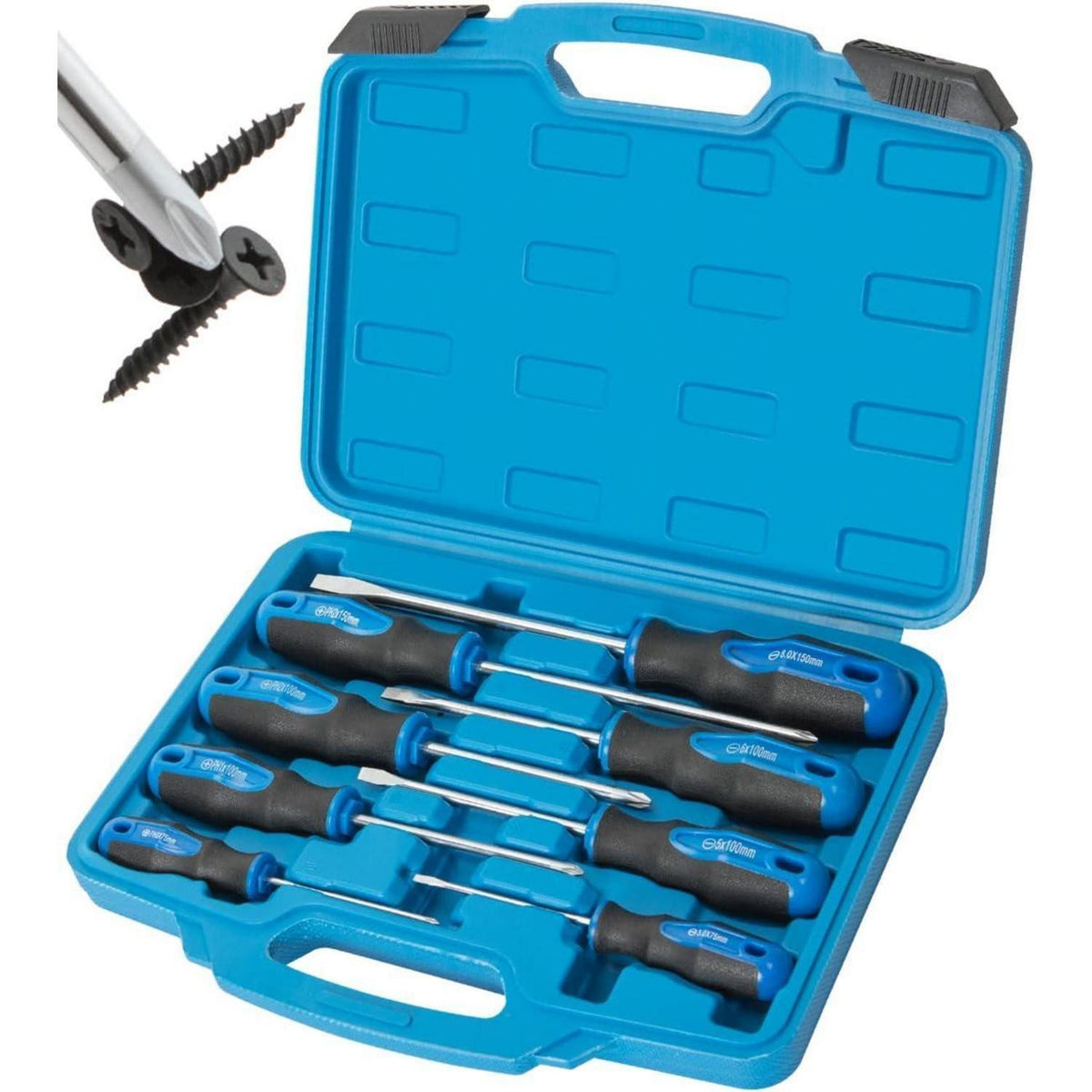 8-teiliges Magnetisches Schraubendreher-Set, Silberne Nichromspitze