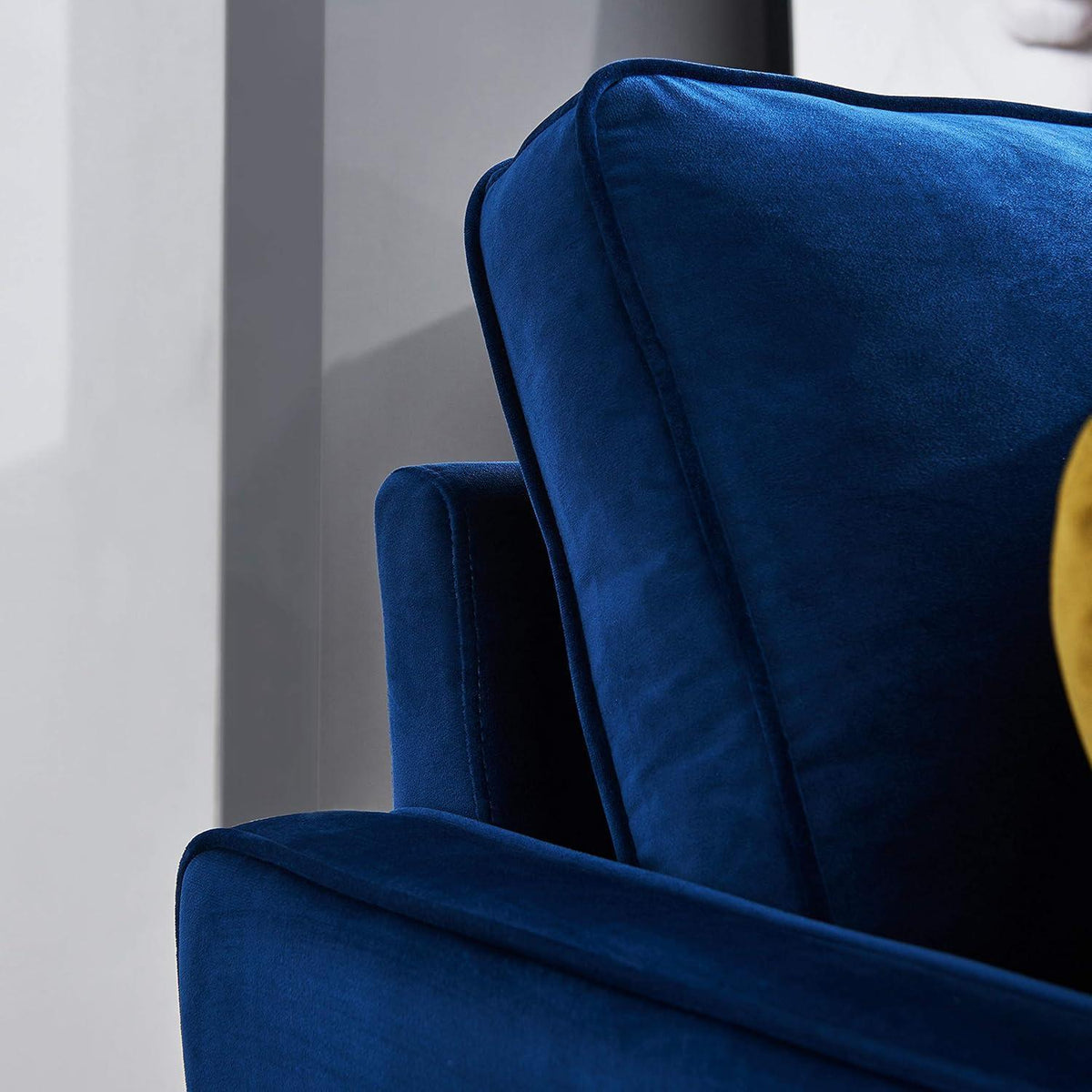Modernes Samt Sofa 2-Sitzer Blau – Bequem & Pflegeleicht