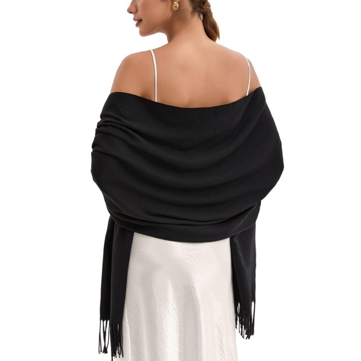 Pashmina Schal Damen, weicher Wickel für Abendkleider & mehr