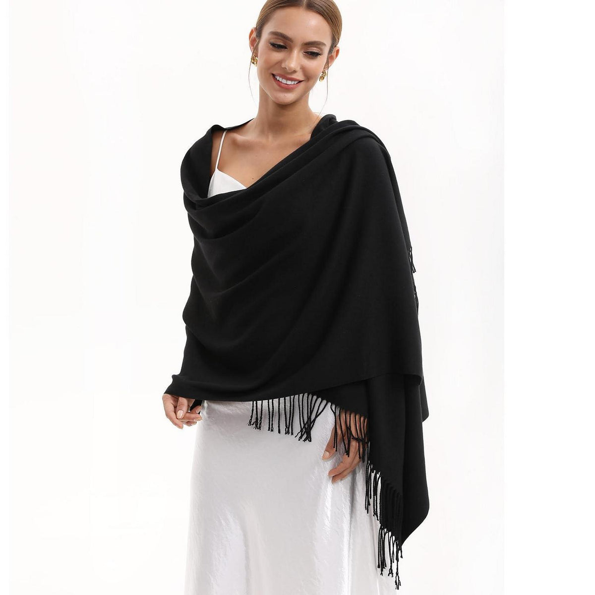 Pashmina Schal Damen, weicher Wickel für Abendkleider & mehr