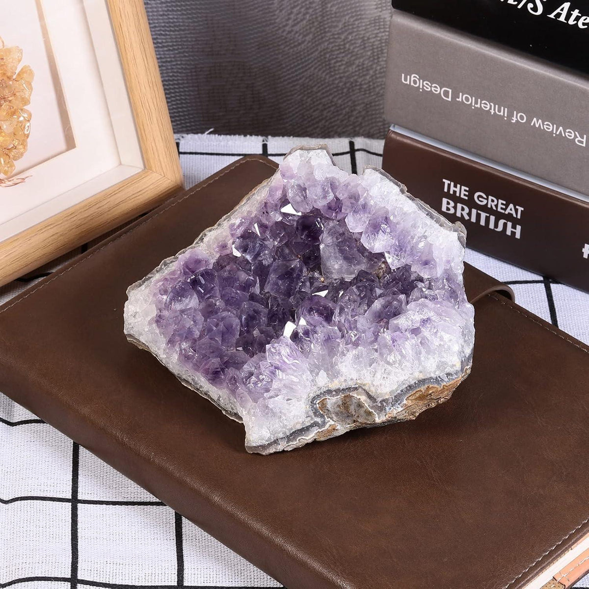 Amethyst Druse XL Schmuckstein mit Geschenkbeutel