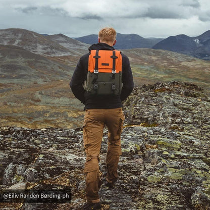 Kamerarucksack 20L mit Laptopfach & Regenschutz – Orange