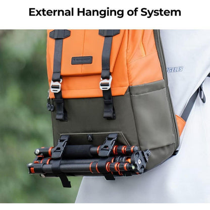 Kamerarucksack 20L mit Laptopfach & Regenschutz – Orange