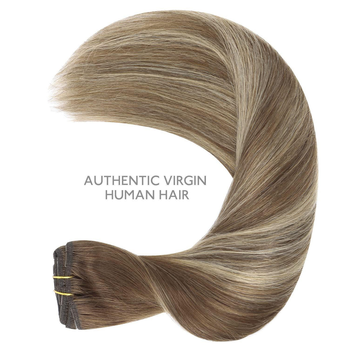 Clip-in Echthaar Extensions Balayage Schoko-Blond 40cm