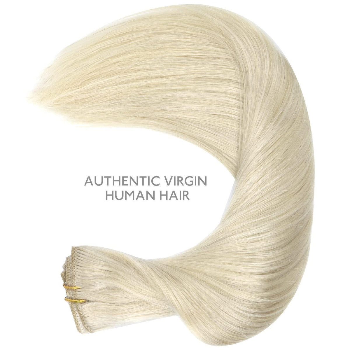Echthaar Clip-in Extensions Platinblond 50cm - 80g