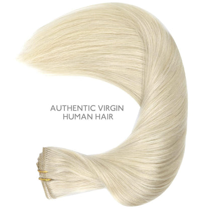 Echthaar Clip-in Extensions Platinblond 40cm - 75g