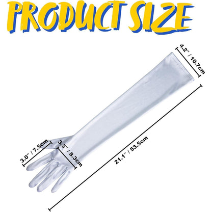 Lange Satin Handschuhe 20er Jahre Flapper Opern Handschuhe Schwarz