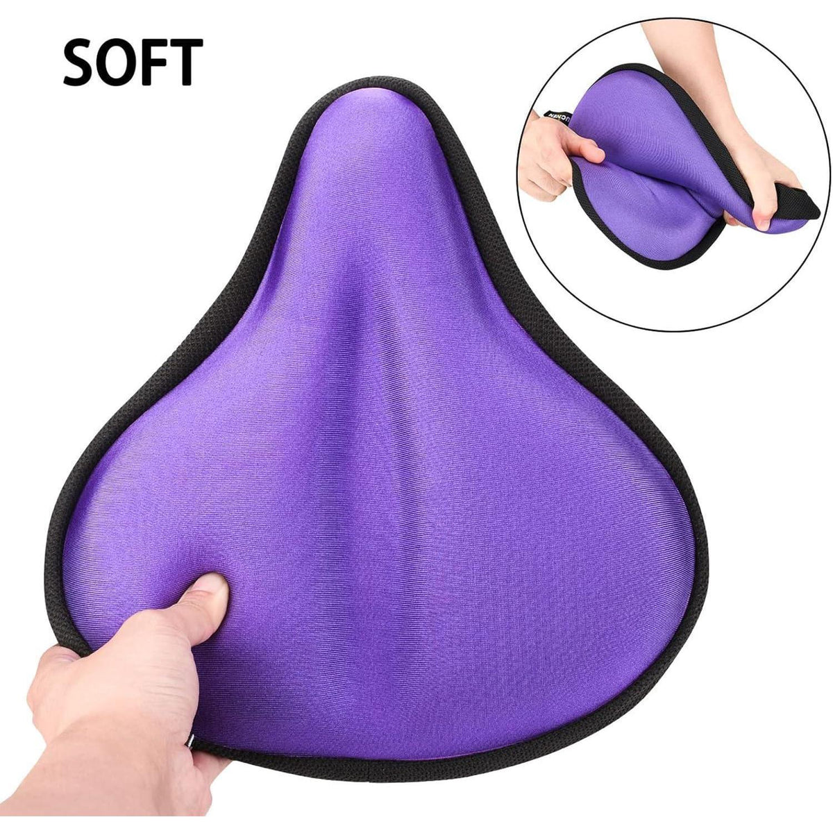 Violett Fahrradsattelbezug mit Gel – Bequemes Sitzkissen 27x25cm
