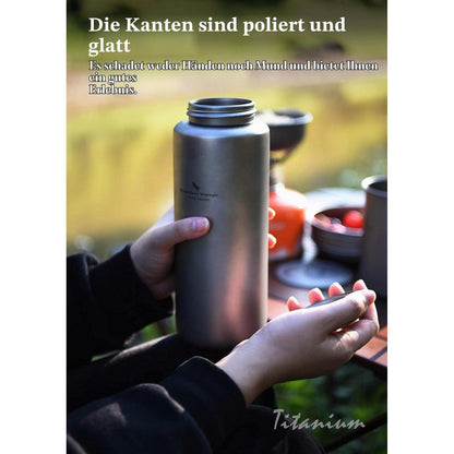Titan Trinkflasche & Becher Set Outdoor Camping 1050ml
