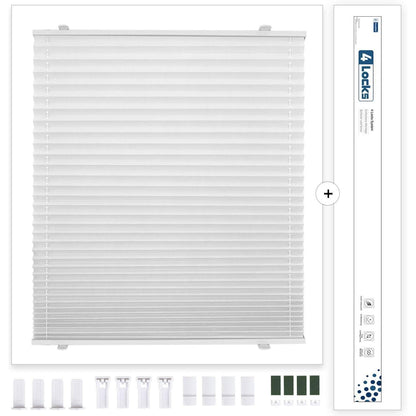 Verdunkelungsplissee ohne Bohren Klemmfix Weiß 80x220 cm Thermo Sichtschutz