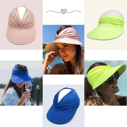 Damen Sonnenhut Visor – Rosenrot, UV-Schutz & Vielseitig