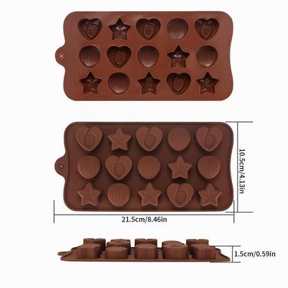 Silikon Pralinenformen Set – 6er Pack für Schokolade & Co.
