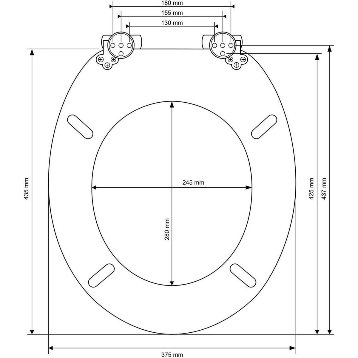 WC-Sitz mit Absenkautomatik, MDF, Stone Hear, antibakteriell