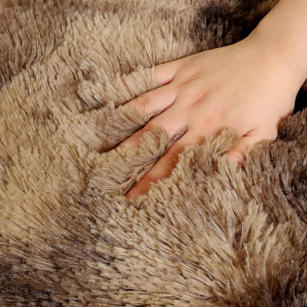 Weicher Hochflor Shaggy Teppich 200x300 cm Braun