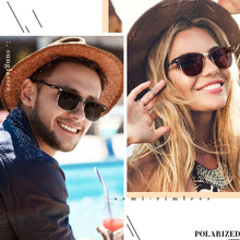 LINVO Polarisierte Retro Sonnenbrille UV400 für Herren Damen