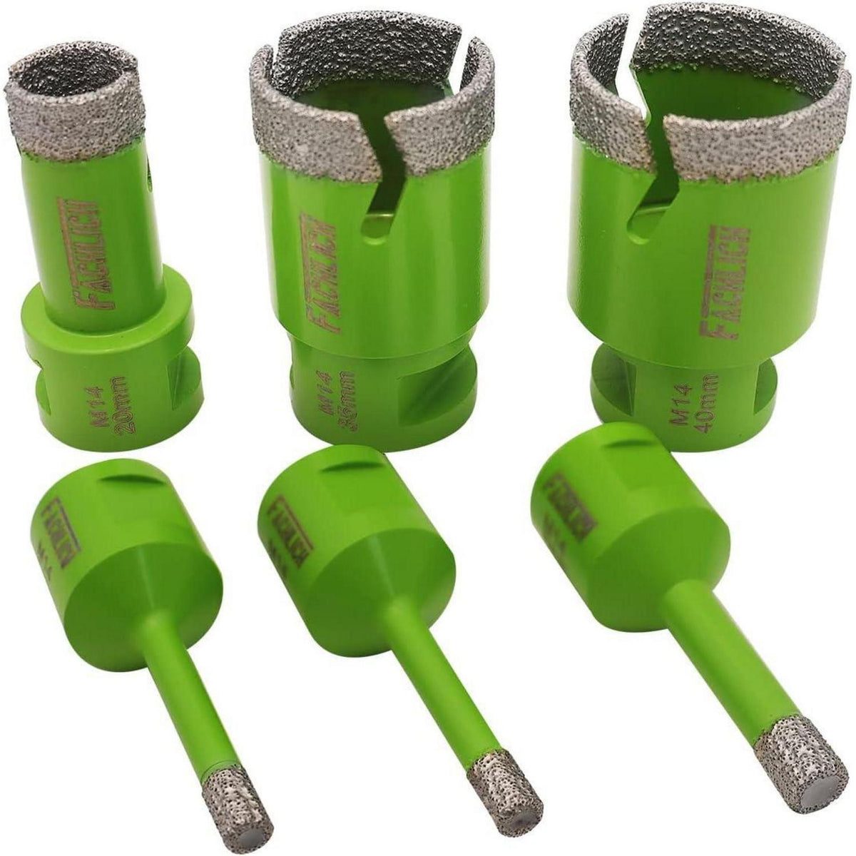 Diamantbohrkronen Set 6-teilig M14 für Fliesen & Stein