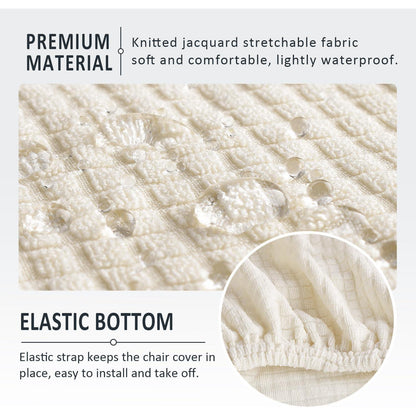 Stuhlhussen 4er-Set Stretch Cremeweiß – Universal Passform