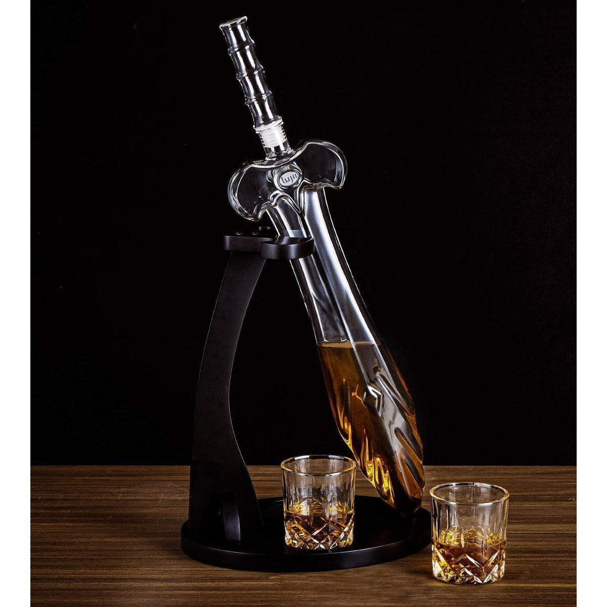 Heroisches Schwert Whisky Karaffe Set mit Gläsern & Tablett