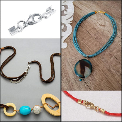 20 Karabinerverschlüsse für Schmuckherstellung - Silber & Gold