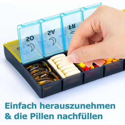 Tablettenbox 7 Tage Morgens Abends – Große Pillendose