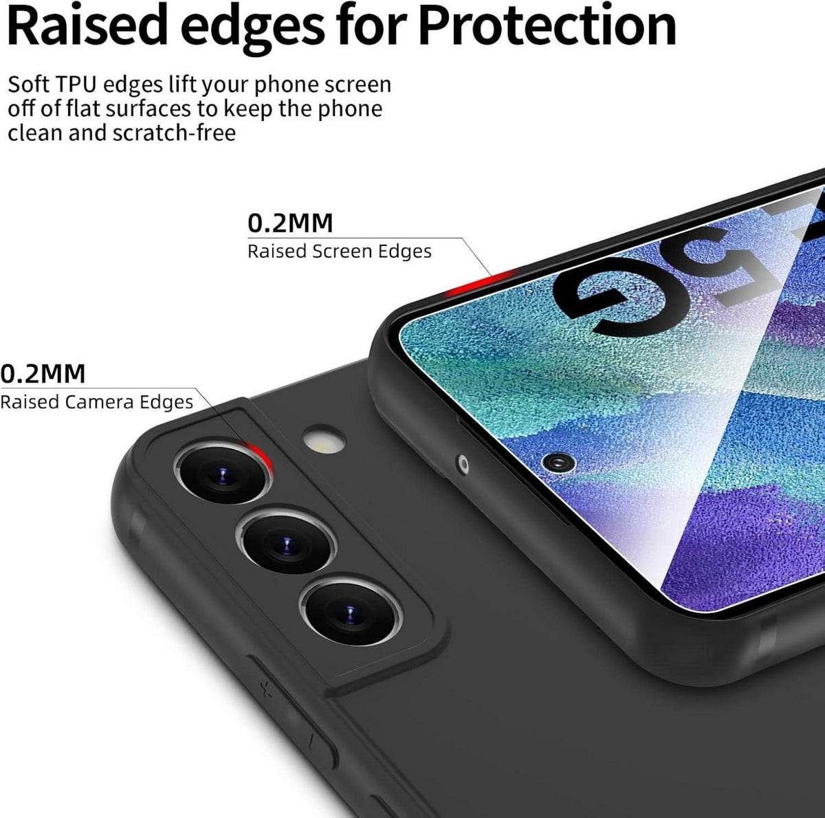 Panzer Schutzglas und Silikonhülle für Samsung Galaxy S21 FE 5G