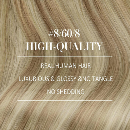 Echthaar Clip-in Extensions Ombre Braun Blond 45cm