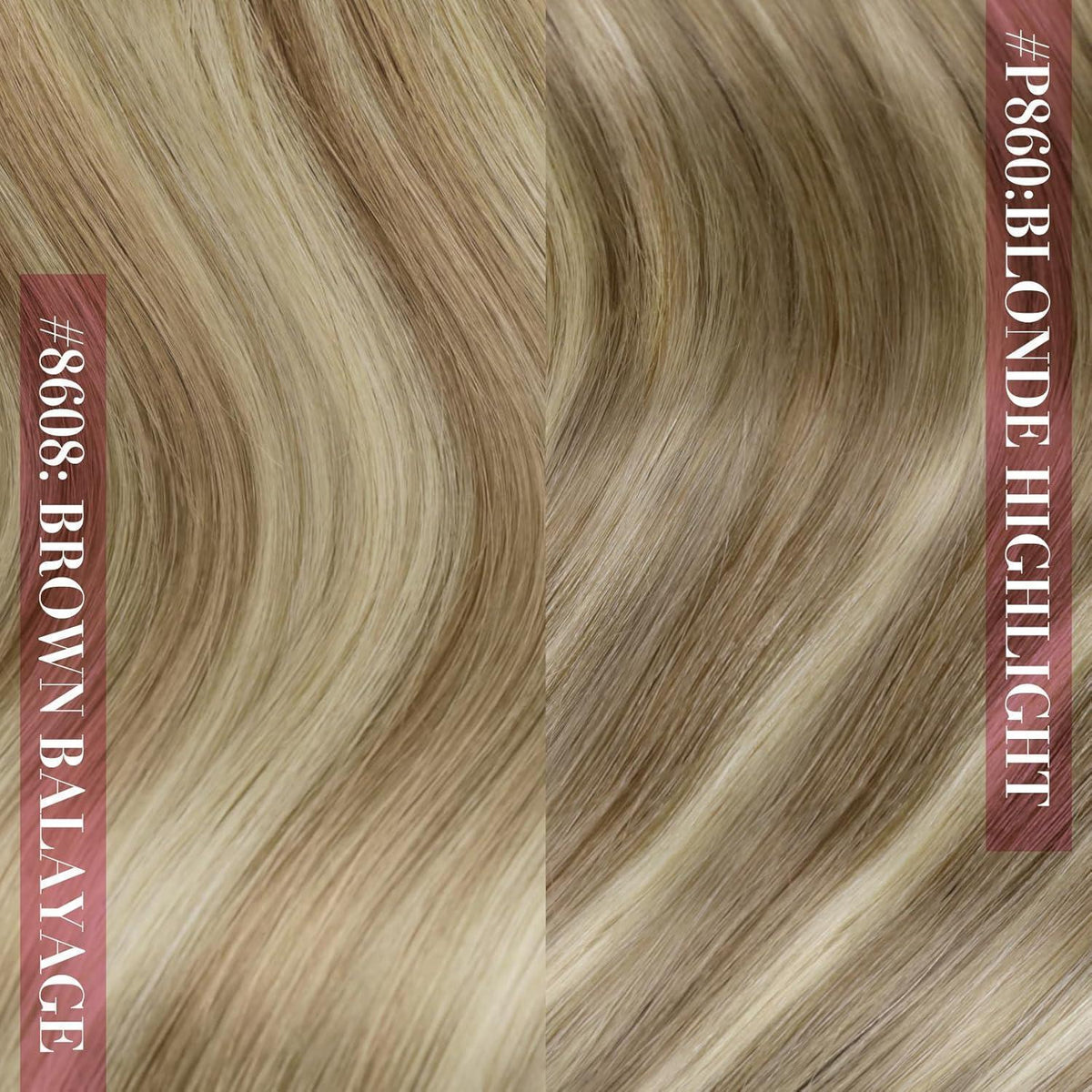 Echthaar Clip-in Extensions Ombre Braun Blond 45cm