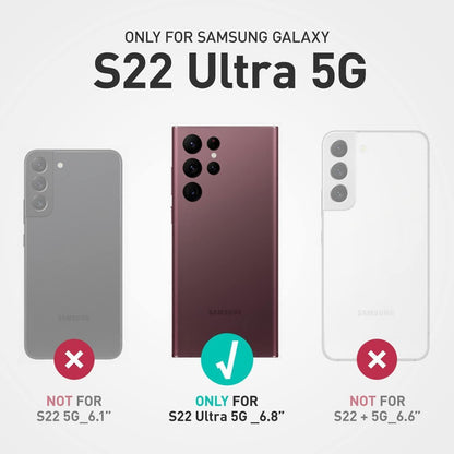 Schutzhülle Samsung S22 Ultra mit Displayschutz & Pailletten (Grüner Schmetterling)