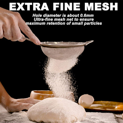 Edelstahl Sieb Feinmaschig 8cm - Für Küche & Backen