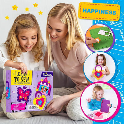 Nähset Kinder – Einhorn, Burg, Schmetterling – DIY Bastel Geschenk Mädchen