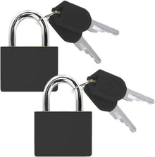 2 Stück Mini Kofferschlösser mit Schlüssel Schwarz